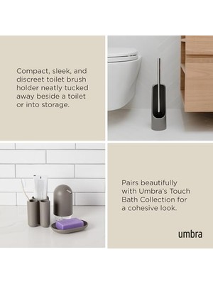 Nisar Store 023274-918 Toilettenbürstenhalter, Grau