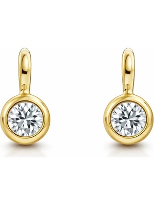 Venüs Design Çelik Tek Taş  Küpe