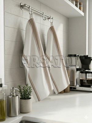 Fırsato Sono Serisi - %100 Pamuklu 2’li Premium Mutfak Kurulama Bezi | Servis Peçetesi Seti (50X70 Cm)