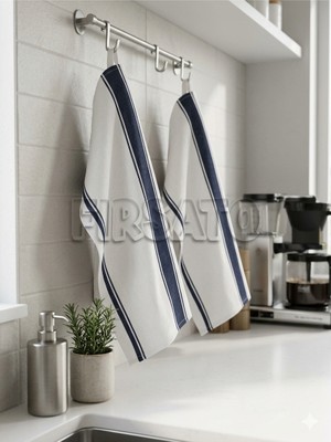 Fırsato Sono Serisi - %100 Pamuklu 2’li Premium Mutfak Kurulama Bezi | Servis Peçetesi Seti (50X70 Cm)