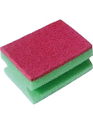 SÜS 169750 Colors Çizmez Sünger 4'lü Oluklu, Yeşil-Mavi-Pembe