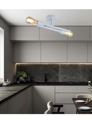 SÜS Tt Aydınlatma Plofonyer 2 Li Mat Beyaz Avize