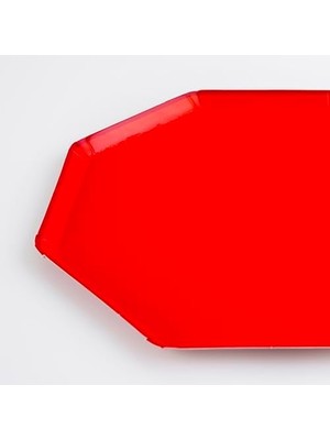 SÜS - Tomato Red Plates - Domates Kırmızısı Tabaklar (M) (X8)