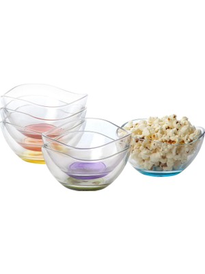 SÜS Vira Renkli Tabanlı 6'lı Orta Boy Kase