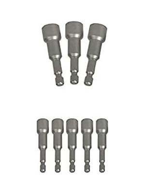 SÜS T 26133, Mıknatıslı Lokma Adaptör Seti, 8 Parça, Gri