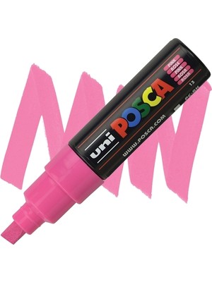 Uni-Ball Posca Su Bazlı Boyama Kalemi 8.0 Poster Markörü 8.0 Mm Pembe pc-8k (6 Lı Paket)