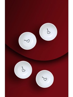 SÜS Porselen Pretty 4 Parça 8 cm Kase Seti