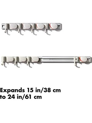 SÜS Duvar Düzenleyici, Paspas ve Süpürge Için, 7,6 x 12,7 x 43,2 cm