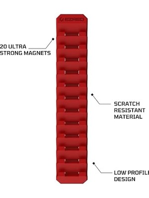 SÜS Ez Kırmızı Manyetik Esnek 12 Yuvalı Anahtar Raf Tutucu Marring Olmayan Ince Tasarım Depolama Organizasyonu