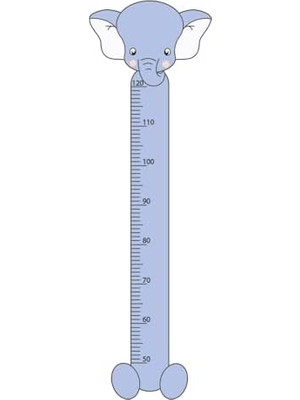 SÜS Fil Karakterli Çocuk Boy Cetveli – Oyun Odası Için Sevimli