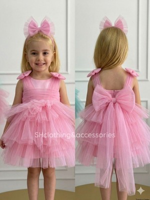 Shclothing Accessory Kız Çocuk Düğün Doğum Günü Parti Elbisesi