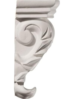 SÜS Ekena Millwork COR04X02X05BL 4 1/4-Inç G x 2 5/8-Inç D x 5 3/4-Inç Y Blackthorne Corbel, Beyaz