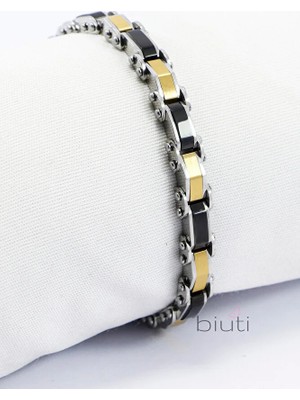 Biuti Çok Renkli Çelik Erkek Bileklik, Sevgililer Günü Hediyelik Erkek Aksesuar