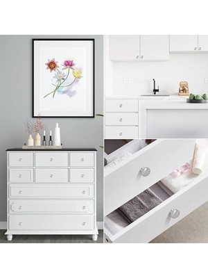 SÜS Mutfak Dolabı Kulpları, 4 Paket Çinko Alaşımlı Çekmece Kulpları Komodin Kulpları, Mat Siyah Çinko Kulplar, Çekmece Kolları Kapı Kulpları Komodin Çekmece Kolları Için (Fırçalı)