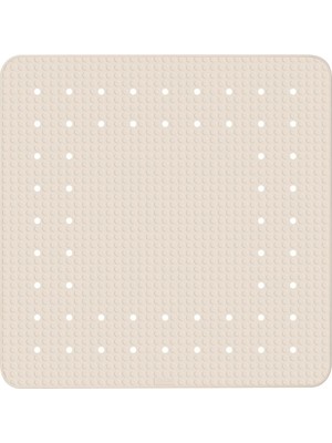 SÜS Mirasol Banyo Paspası Bej 54 x 54 cm Vantuzlu Kaymaz Duş Paspası Bej