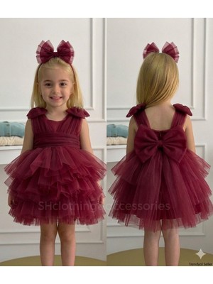 Shclothing Accessory Kız Çocuk Düğün Doğum Günü Parti Elbisesi
