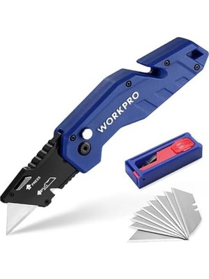 SÜS WP211008 Profesyonel Katlanır Çok Amaçlı Rötuş Bıçağı + 10 Adet Yedek Bıçak