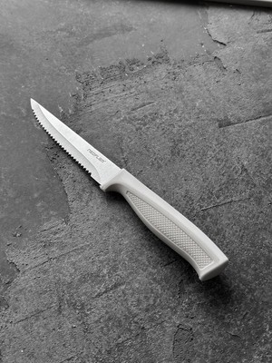 SÜS Tırtıklı Steak Bıçağı,11 cm Gri D-NEOGEK011