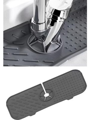 SÜS Elastik Musluk Mat Su Tutucu Düzenleyici Silikon Kaydırmaz Mutfak Banyo Lavabo Tezgah Üstü Matı