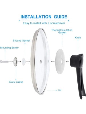 SÜS Dikey Tencere Kapağı Kolu – Dayanıklı, Ergonomik Tasarım, Tencere Kapakları Için Tutacak, Siyah Renk – Mutfak Aksesuarı, Pratik Yardımcı El Aleti