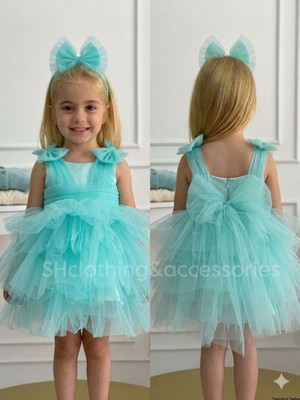 Shclothing Accessory Kız Çocuk Düğün Doğum Günü Parti Elbisesi