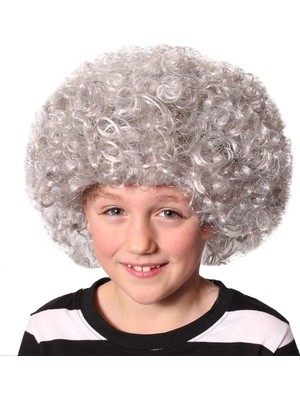 NW NessiWorld Gri Renk Kabarık Bonus Peruk Afro Takma Saç