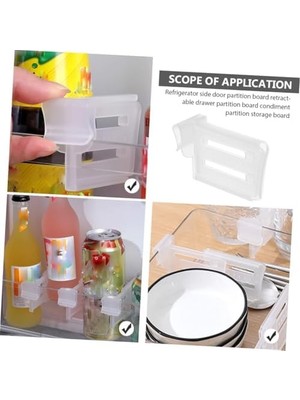 SÜS 20'li Buzdolabı Bölücü Klips Seti – Raf Düzenleyici Ayırıcı Klips – Kompakt ve Görünmez Organizer – Buzdolabı, Çekmece, Saklama Kutusu Için Pratik Tak-Çıkar Bölücüler