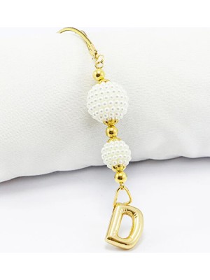 Biuti Iki Kat Incili Harfli Dikiz Ayna Süsü D Harfi, Gold Renkli Hediyelik Yeni Araba Hediyesi
