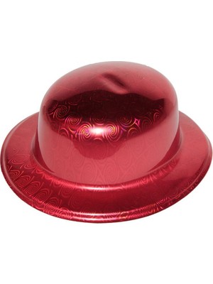 NW NessiWorld Kırmızı Renk Hologramlı Plastik Yuvarlak Melon 27X24 cm