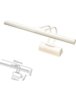 SÜS Ayna Üstü LED Banyo Aplik Duvar Ayna Resim Tablo 6W Gün Işığı LED Banyo Apliği Flüt LED Aplik (Beyaz)