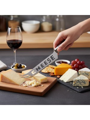 SÜS Paslanmaz Çelik Silikon Saplı Peynir Bıçağı | Silikon Saplı Peynir Bıçağı – Şık ve Fonksiyonel Sunum Aracı