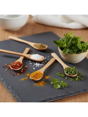 SÜS 6'lı Doğal Ahşap Mini Servis Kaşığı Seti – 16CM Küçük Baharat, Kahve, Çay, Tatlı ve Bal Kaşığı | Çizmez Dekoratif Ahşap Mutfak ve Masaüstü Aksesuarı | Çok Amaçlı Kullanım