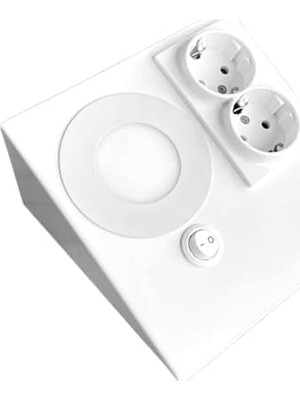 SÜS Tezgah Altı Priz Çifli Panel Spot Beyaz Kasa Beyaz Işık 2130B