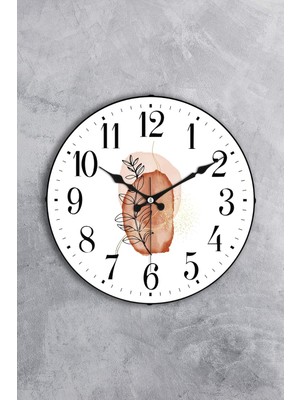 SÜS 36 cm Gerçek Cam Akar Saniye Sessiz Mekanizma Dekoratif Duvar Saati Nss