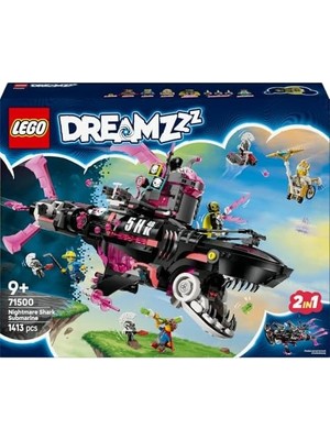 SÜS Kabus Köpek Balığı Denizaltısı 71500-9 Yaş ve Üzeri Deniz Tutkunu Çocuklar Için Köpek Balığı ve Denizaltı Içeren Yaratıcı Oyuncak Yapım Seti, Doğum Günü Hediyesi (1413 Parça)