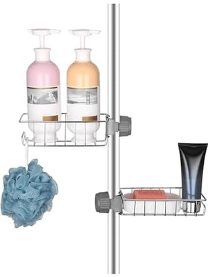 SÜS Mutfak Banyo Duş Musluk Üstü Rafı Sabun Sünger Askısı Raf Tek Kat