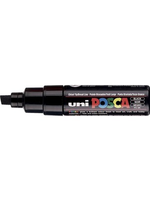 Uni-Ball Pc-8K Uni Posca Su Bazlı Poster Markör Boyama Kalemi 8.0 Mm Siyah (6 Lı Kutu)