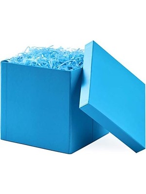 Nisar Store Doğum Günleri, Günü, Gelin Partileri, Düğünler, Bebek Partileri, Nedimeler Hediyeleri, Her Durum Için Kapaklı 17,78 cm Hediye Kutusu (Turkuaz Mavi)