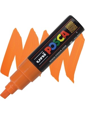 Uni-Ball Posca Boyama Kalemi 8.0 Su Bazlı Poster Markörü Sarı PC-8K (6 Lı Paket)