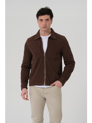 Pique 26EG1009 Erkek Gömlek Fermuar Kapamalı Erkek Gömlek