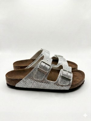 Friend & Trend Yılan Derisi Desenli Çift Toka Anatomik Taban Günlük Kadın Terlik FT7070