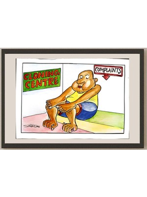 Karikatural Sairam Akundi 29X21CM Orijinal Karikatür BOD03449