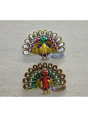 LuxeGem Swaroski Tavuskuşu Magnet ALK3852