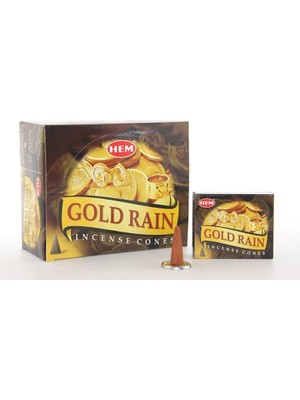 LuxeGem Gold Rain Aromalı Konik Tütsü