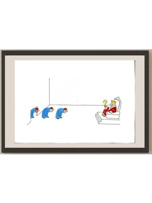 Karikatural Wang Zhu Hua 29X21CM Orijinal Karikatür BOD04104