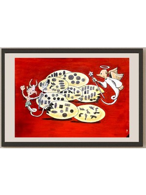 Karikatural Ma Heng Chao 27X20CM Orijinal Karikatür BOD04145