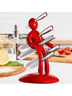 Ayt Sunup SN-29169 Kırmızı Çok Amaçlı Mutfak Tezgah Üstü Bıçak Tutucu Stand Organizer