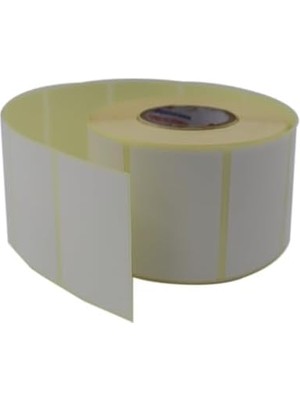 SÜS Kuşe Etiket 60MM x 40MM Ruloda 1000 Adet 40MM Çapında Baskısız Barkod Yazıcı Etiketi