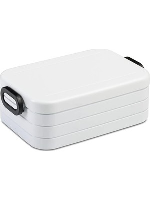 SÜS - A Break Midi Beslenme Kutusu, 2 Sandviç Veya 4 Ekmek Dilimi Için, Yemek Hazırlama Kutusu, Bölmeli Yemek Kutusu, Bulaşık Makinesinde Yıkanabilir, 900 Ml, Beyaz