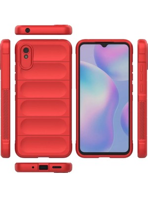 Newface Xiaomi Redmi 9A Kılıf Optimum Silikon - Kırmızı